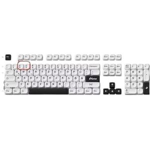 QPSJXN Minimalistisch zwart - wit PBT keycapset voor mechanische toetsenborden Engels en Duits MOA-profieltyping (keycaps)