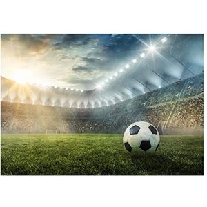 WallArena - Vlies fotobehang kinderkamer 368x254 cm jongen voetbal tienerkamer jeugdstijl jongens - fotobehang behang voor kinderen kinderbehang - vliesbehang wandbehang behang 3D-effect