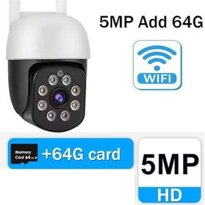 10MP HD Camera Buiten Draadloze Beveiligingscamera Dual Lens PTZ Auto Tracking Video Surveillance CCTV IP Cam P2P Smart Home Beveiligingscamera'S Voor Thuis(5MP Cam Add 64G)