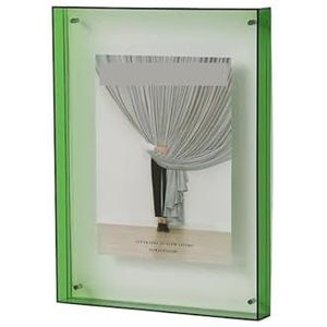 Transparant Acryl Fotolijst DIY Poster Schilderij Hal Slaapkamer Wanddecoratie Ins Stijl Tafel Eenvoudig Delen Momenten(Green A,16x21cm)