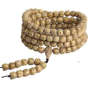 Bodhi kralen armband 108 ster maan Bodhi armband kralen ketting goud zaad Bodhi rozenkrans kralen for mannen vrouwen gebed meditatie (Size : Gold)