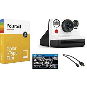 Polaroid Now i-Type Instant Filmcamera (zwart en wit) + polaroid kleurenfilmbundel
