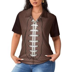 American Football Rugby Dames Poloshirts met korte mouwen Casual T-shirts met kraag Golfshirts Sport Blouses Tops L