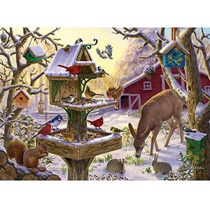 Bits and Pieces - 300 groot stuk puzzel voor volwassenen - zonsopgang feesten - 300 stuks dieren, winter scène puzzel door kunstenaar Liz Goodrick-Dillon