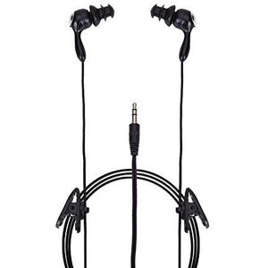 Amazingdeal365 3.5mm Sport In-ear Zwemmen Waterdichte Oortelefoon Hoofdtelefoon Voor iPhone MP3 (zwart)