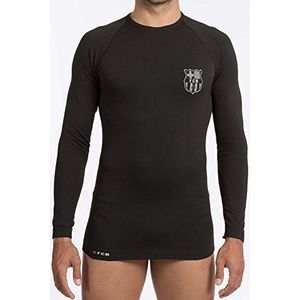 Fc Barcelone Thermisch shirt Fit Barca – officiële collectie, maat voor volwassenen en heren, Zwart, S/M
