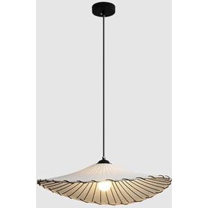 LANGDU Moderne decoratieve kroonluchter, 15,74"" metalen hanglamp met stoffen lampenkap, elegante hangende verlichting for keukeneiland eetkamer slaapkamer bar woonkamer(Size:C)