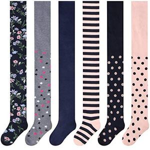 L&K-II Set van 6 kinderpanty's voor meisjes, maillot, babypanty voor meisjes, bloemen, stippen, strepen, patroon, 6 stuks in set 27257, 6-serie 27257, 134-140