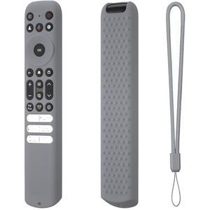 Btkigl Siliconen Afstandsbediening Case Shockproof Beschermhoes Sleeve voor TC L RC813 FMB1/RC923 FMB3/RC902V FMR1 FMR4 FMR5 (grijs)