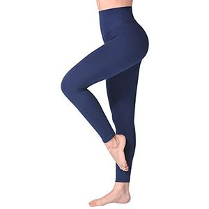 SINOPHANT Legging met Hoge Taille voor Vrouwen - Boterzachte Yoga Broekjes voor Sport en Fitnes(1 Marineblauw,L-XL)