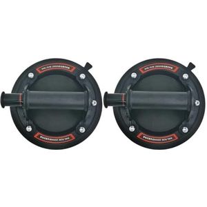 Vacuümzuignap met een laadvermogen van 200 kg. Zware vacuümspreider for het heffen tegels, graniet en glas tot 8 inch Voor het verplaatsen van zware objecten(Black,2PCS)