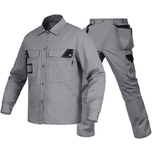 Veiligheidsoveralls, Machine Werkkleding Pak Heren Shirt En Cargo Broek Set Werkbroek(Gray9,190)