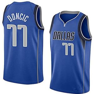 Heren Vesten Halve Mouw Pullover Basketbal Kleding Mavericks Jersey Print Unisex Korte Mouw Sweater Heren Sportvesten Kleding,M