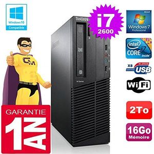 Lenovo PC M92p SFF Core I7-2600 RAM 16 GB harde schijf 2TB DVD W7 W7 (gereviseerd)