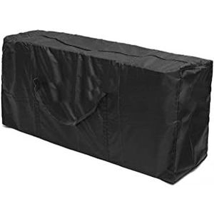 Opbergtas voor tuinkussens zwart 150x75x75 cm PE