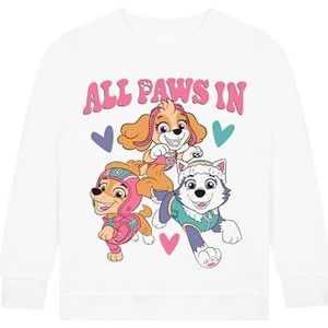 PAW Patrol Trui Voor Meisjes | Everest, Liberty En Skye Meisjes Sweatshirt | Katoenen Meisjes Sweaters | Wit 104