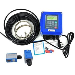 Digitale stroommeter TUF-2000B Wand gemonteerd waterstroommeter transducer optioneel SD Opslagklemsensor digitale vloeistof ultrasone flowmeter(Host plus TS-2)
