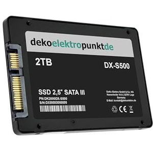 dekoelektropunktde 2TB SSD harde schijf geschikt voor Toshiba Satellite C50-C C50-C1917 C50D-A C50D-A-10E51, alternatieve vervanging