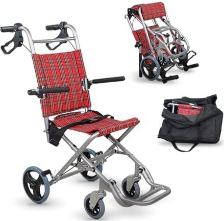 Mobiclinic®, Transportrolstoel, Neptuno, Opvouwbare rolstoel, Aluminium, Vouwbaar, Rem op handgrepen, Europees merk, Vouwbare voetsteunen armsteunen, Lichtgewicht, Veiligheidsgordel, Ergonomie