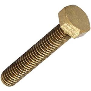 Xiedeai Spijkers Schroeven Zeskant Bouten - Messing Zeskantbouten Schroeven Volledige Draad Machine Schroeven M8 M10