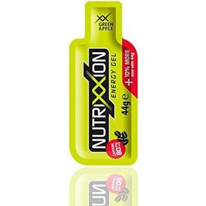 NUTRIXXION® | Energy Gel Sport, BCAA Aminosäuren Shot, High Carb, mit 80 mg extra Koffein | 44g | XX Green Apple