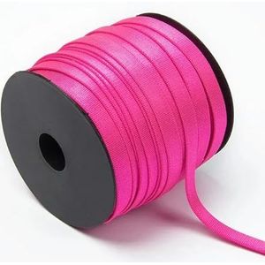 10/20M Nylon elastische band 6/8/10/15mm gekleurde beha schouderband zachte elasticiteit trim ondergoed DIY kleding naaien accessoires-Fluorescerend RoseRed-6m
