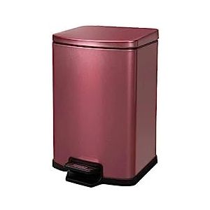 Afvalbak Vuilnisbakken, RVS Prullenbak, Met Deksel Liter Pedaal Vuilnisbak, 1.3/1.8/2.3/3.1 Gallon Capaciteit Afvalmanden (Size : S Rose gold)