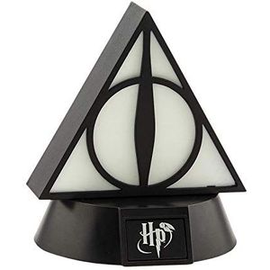 Harry Potter 3D-lamp Icon Light Deathly Hallows zwart/wit bedrukt, van kunststof, in geschenkverpakking, PP5955HP