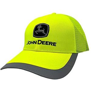 John Deere Heren Hoge zichtbaarheid gele pet met reflecterende rand, Geel, one size