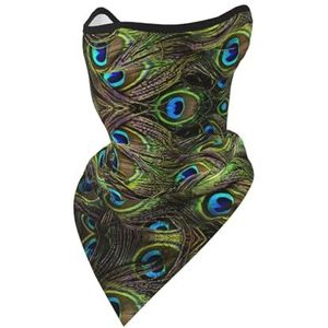 UVBDF Verse pauw gezichtsbedekking sjaal, ademend voor hardlopen, kamperen, klimmen