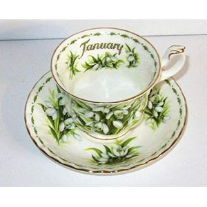 Royal Albert, Januar, set van 2, origineel, Bone China, verzamelbeker