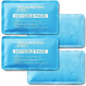 Herbruikbare warme en koude gel zachte ijspakketten - 4 stuks grote gelijspakketten - warme en koude therapieoplossing voor verwondingen, cold packs voor pijnverlichting - ijspakketten voor