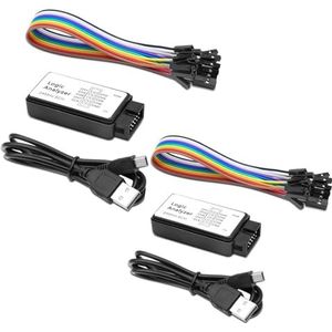 Logic Analyzer 8 CH, USB Logic Analyzer apparaat met USB-kabel 24MHz 8-kanaals UART IIC SPI Debug