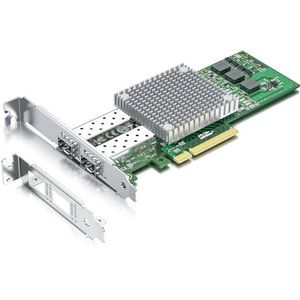 H!Fiber.com 10G NIC, Dubbele SFP+, 10GbE Ethernet-netwerkkaart, BCM57810S Chipset, ondersteuning Windows Server/Linux/VMware (niet ondersteuning X11, MAC)