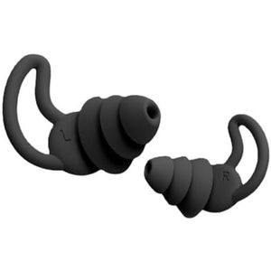 Auriselle 1 Paar Oordopjes voor Spiraal Slapen, Silicone Herbruikbaar met 37 Db Ruisonderdrukking, Zwart