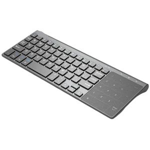 QPSJXN Draadloos toetsenbord met 59 en nummers touchpad notebook PC TV als meer met de 2.4G- en Bluetooth-technologie (Engels)