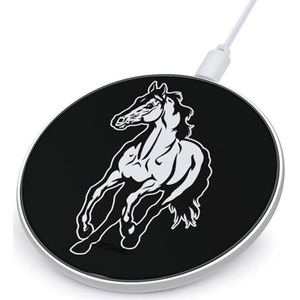 Arabische Paard Leuke Oplader Pad 10W Ronde Snelle het Laden Tribune met USB-kabel