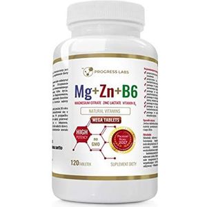 Progress Labs - Magnesium + Zink + B6 - Supplement - 120 Tabletten