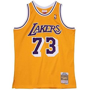 Mitchell & Ness - Angeles Lakers - Basketbalshirt - Geel - 1998-99 nr. 73 Dennis Rodman
