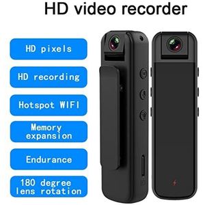 Actiecamera CS06 Mini HD Body Camera 1080P Sport Camera Hotspot 1.4-inch Display Met Nachtzicht Infrarood Recorder Videocamera(Add 128G card,CS05)