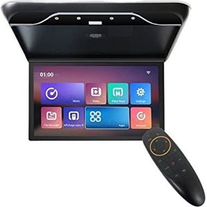 Draagbare dvd-speler voor videospelers op hoofdsteunen in auto's 19 Inch Auto Monitor Auto Video Playe 1080P Multimedia Plafond TV Voertuig Dak Mount Display HDMI Backlight met HD-roterend scherm (Co