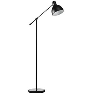 HOMCOM Staande lamp in hoogte verstelbaar, staande lamp met verstelbare zwenkarm, 40 W staande lamp excl. lamp, met E27-fitting, voor woonkamer, slaapkamer, zwart
