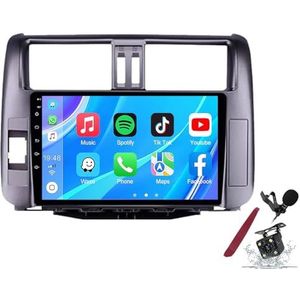 Android 14 Autoradio Sat Navi voor T-oyota Prado (2009-2013) 9 Inch Touchscreen Multimedia Speler met Draadloze Carplay GPS Navigatie FM RDS Bluetooth 5G-WiFi SWC DSP,M100s