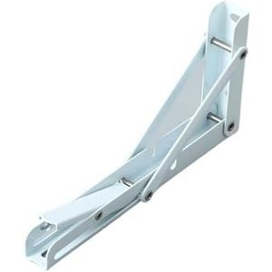 Plankbeugel 8 inch 4 stks Heavy Duty Opvouwbare Plank Beugels Driehoek Rechte Billy Beugel Wandgemonteerde Bank Tafel met Schroeven (Wit 2 Stks)