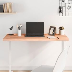 AUUIJKJF Kantoormeubilair Accessoires Bureau Top 100x50x2.5 cm Massief Houten Beuken Meubels