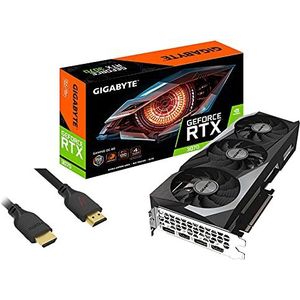 AX Bundel RTX 3070 Gaming OC 8G (REV2.0) Grafische kaart, 3X Fans, LHR, 8 GB 256-bit GDDR6, GV-N3070GAMING OC-8GD REV2.0 Videokaart en AX HDMI 2.1 UHD 48 Gbps 4k@120Hz/8K @60Hz