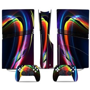 Anti Kras Voor PS5 Pro Skin Disc Edition & Voor PS5 Pro Skin Digital Edition Console Controller Vinyl Cover Skins Wraps Krasbestendig Compatibel 59014 Geen Schuimvorming(Digital Edition)