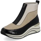 Enkellaarsjes - Color-Blocking - Imitatieleer - Ronde Neus - Sleehak