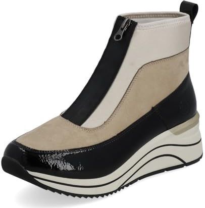 Enkellaarsjes - Color-Blocking - Imitatieleer - Ronde Neus - Sleehak