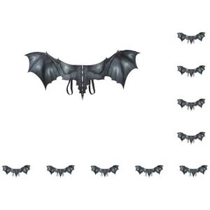10 set Exquisite Dragon Pinion Wing Props Voor Halloween Carnaval Cosplay Volwassen Decoratie Doek Niet-geweven Stof 2. Dragon Wing Zwart